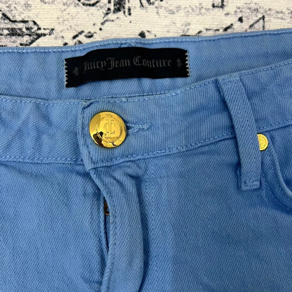 Juicy Couture Blue Midrise Denim Shorts - Size 28